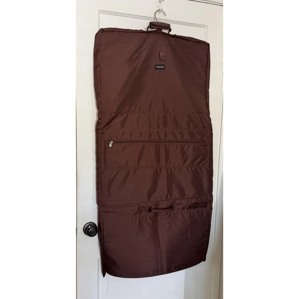 Briggs & Riley Garment Bag Brown Full Zip‎ Nylon Tri-Fold Luggage Full Zip Suit